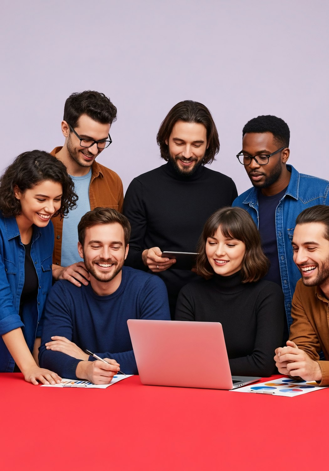 A team collaboratively working with sensitive customer data, emphasizing trust and adherence to data privacy regulations.