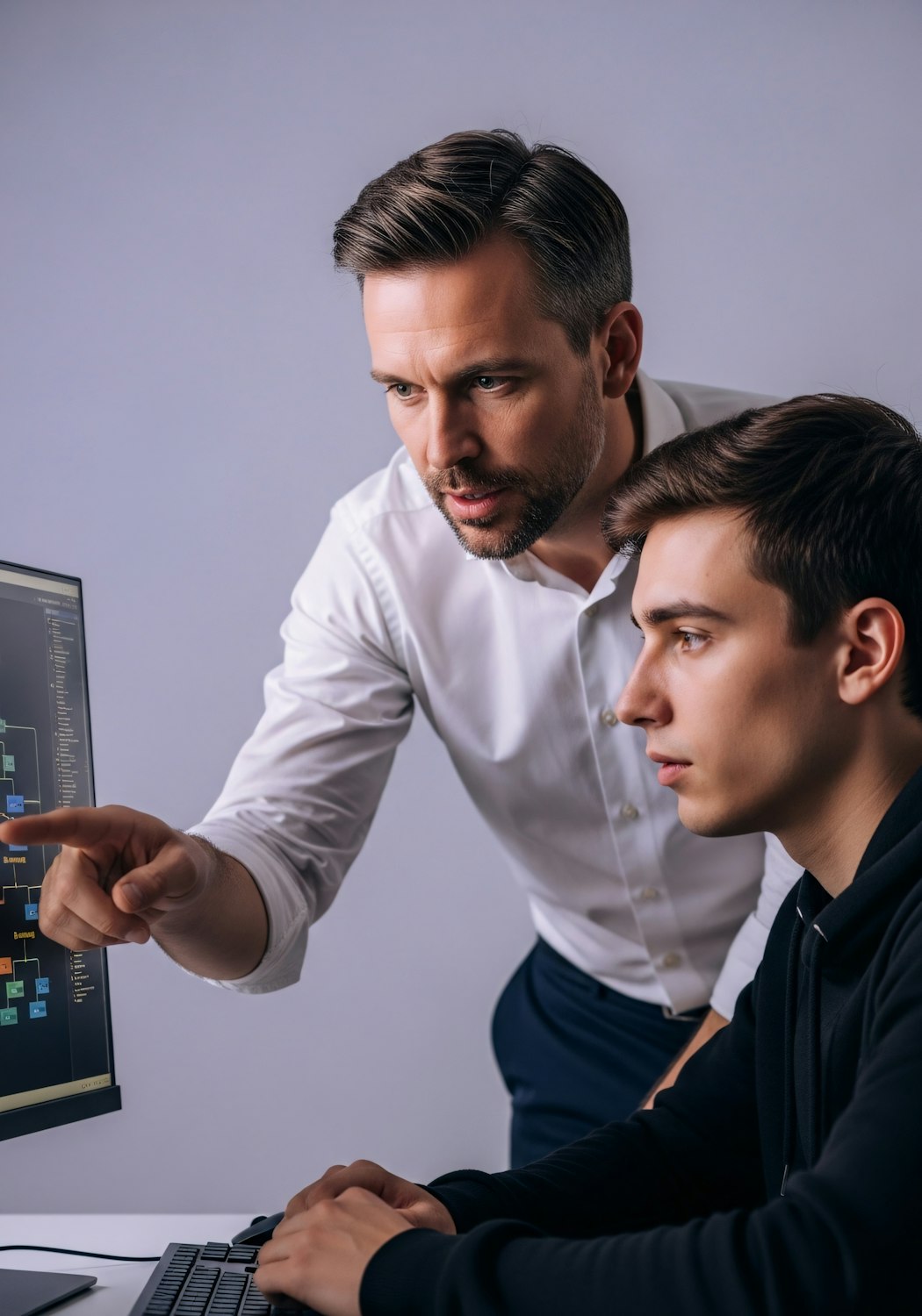 A mentor offers supportive and specific feedback to a mentee, focusing on growth and improvement rather than criticism.