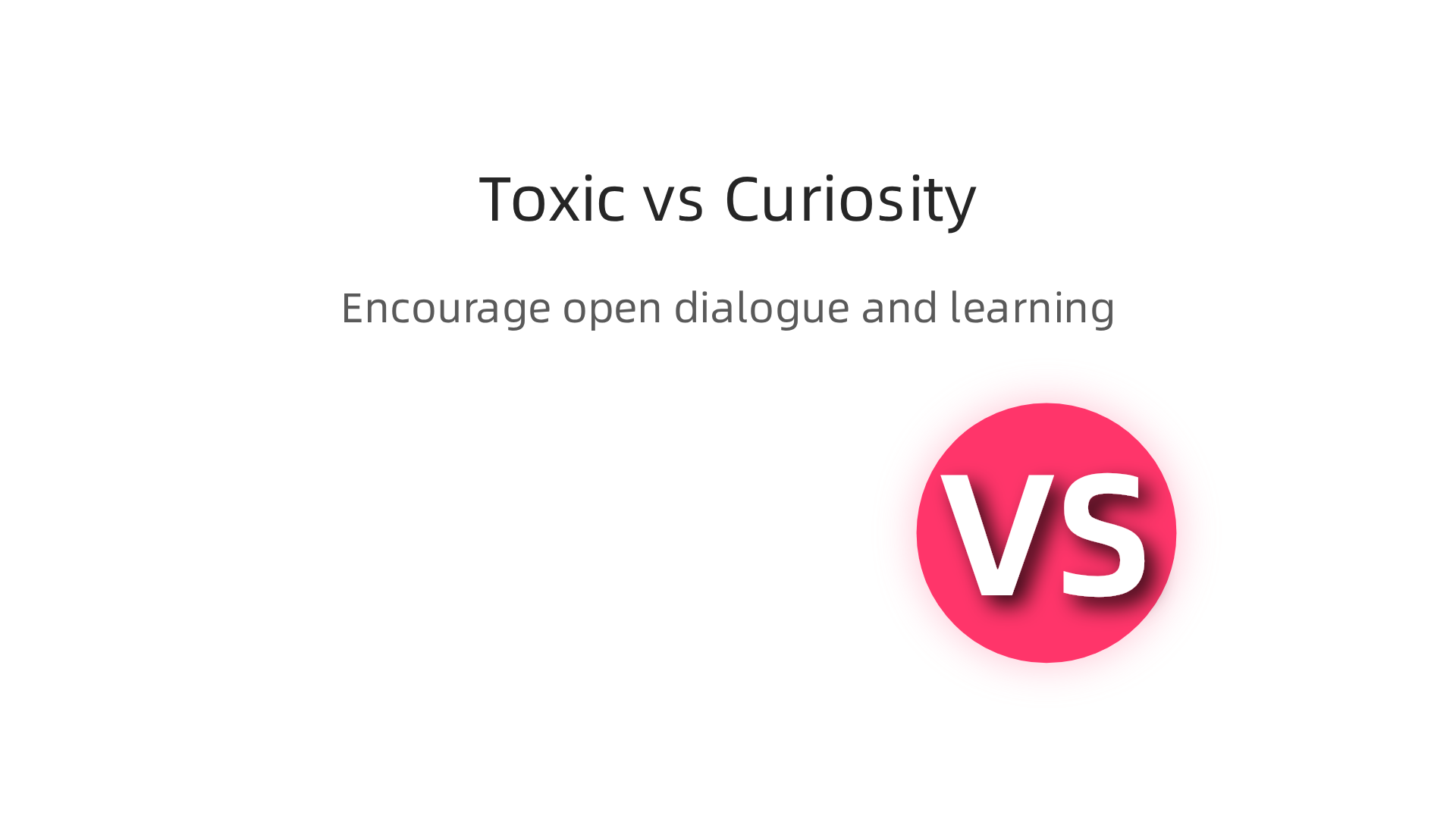 An infographic contrasting toxic leadership language (absolutes, dismissiveness) with curiosity-driven language, encouraging open dialogue and learning.