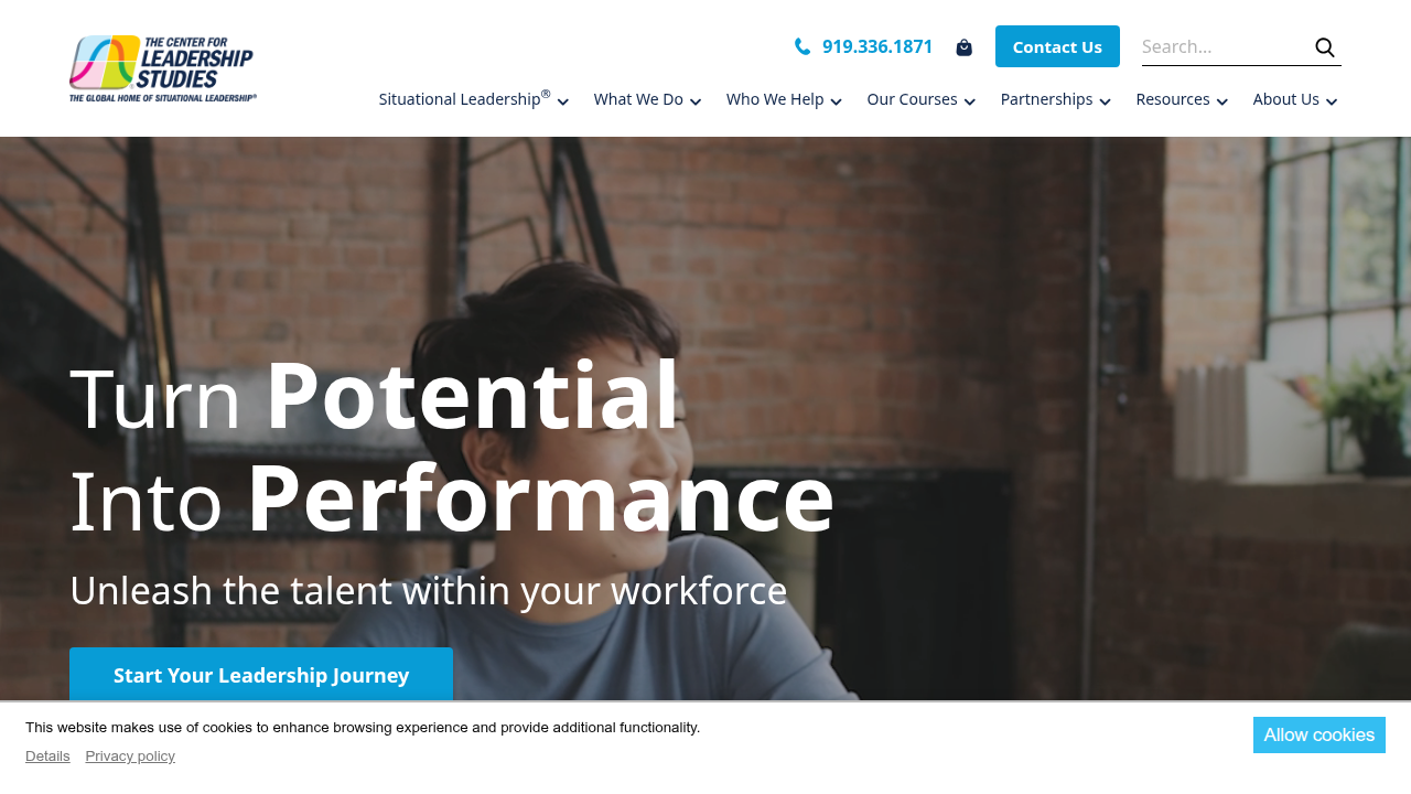 A screenshot of the Situational.com website, a resource for insights on leadership trends and strategic advice.