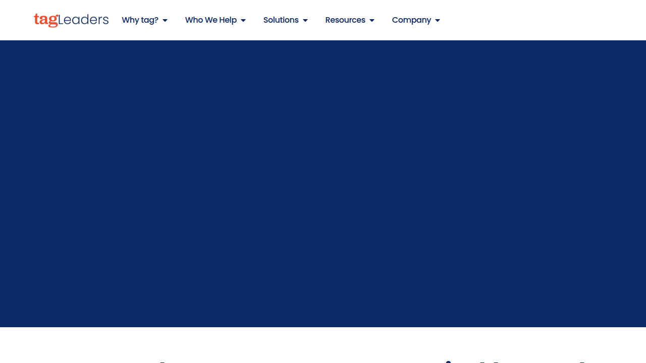 A screenshot of the TagLeaders.org website, providing resources and insights for HR leaders on developing teams and addressing workforce well-being and sustainability.