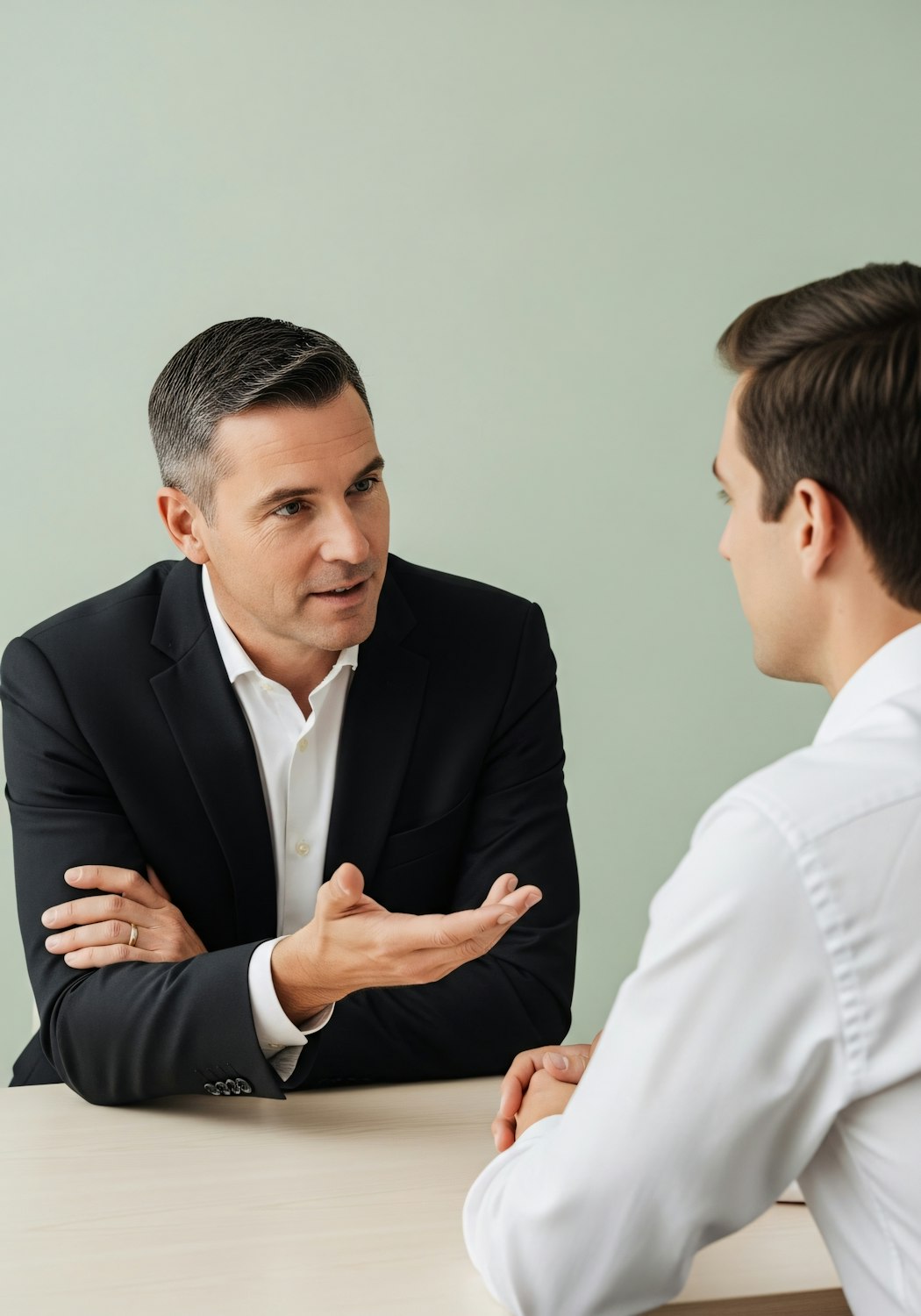 A sales professional uses soft skills like active listening and clear communication to connect genuinely with a potential client.