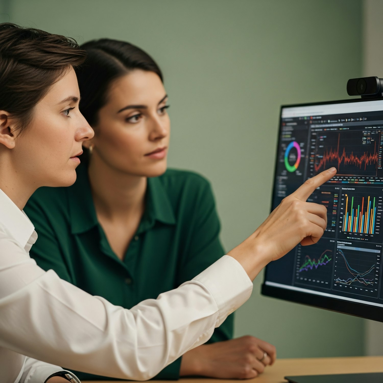 A sales professional analyzes data on a screen, reflecting the critical importance of choosing the right CRM for strategic sales performance.