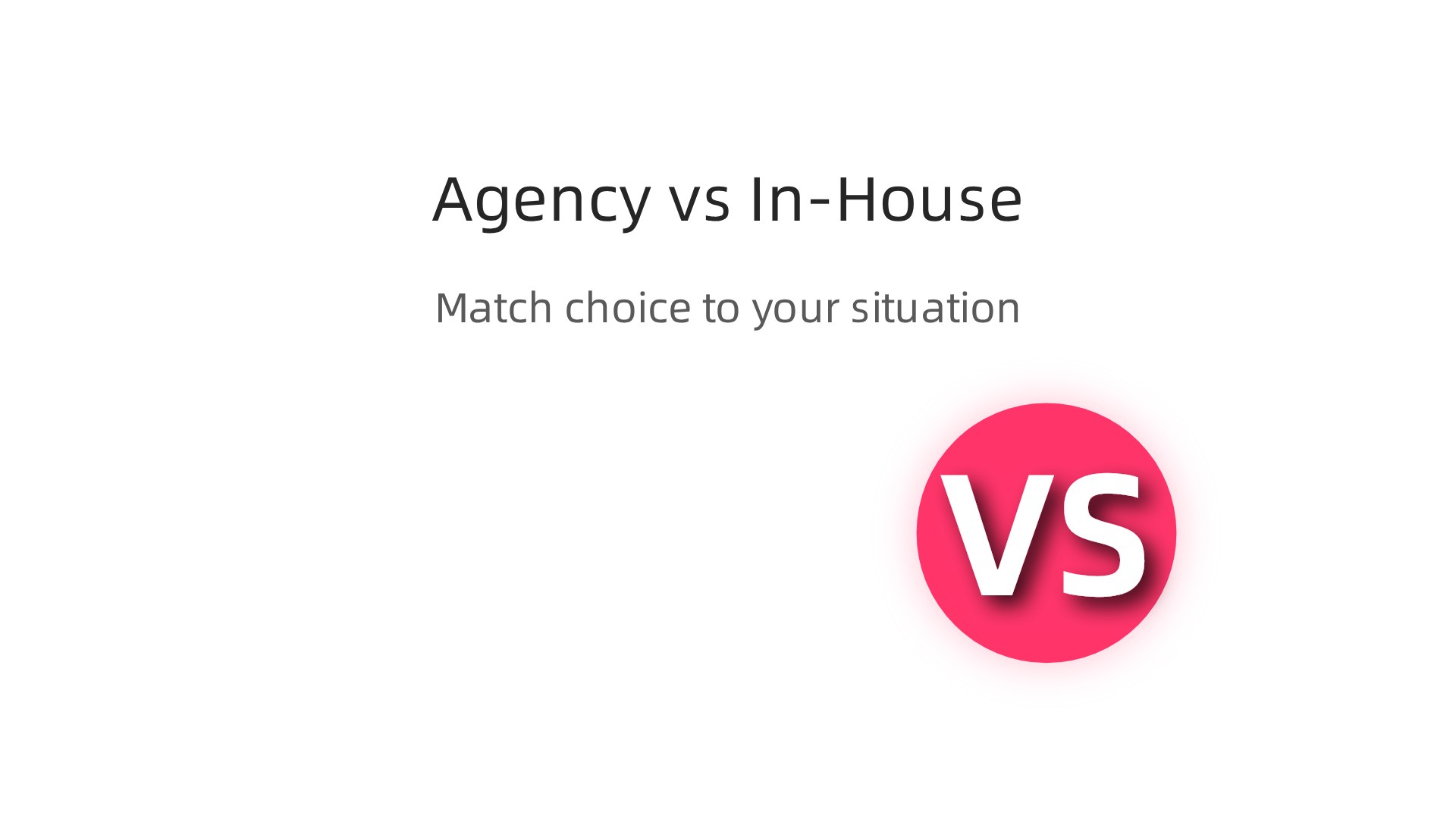 A comparison of in-house recruiting versus sales staffing agencies, highlighting differences in speed, control, candidate access, cost, and scalability.