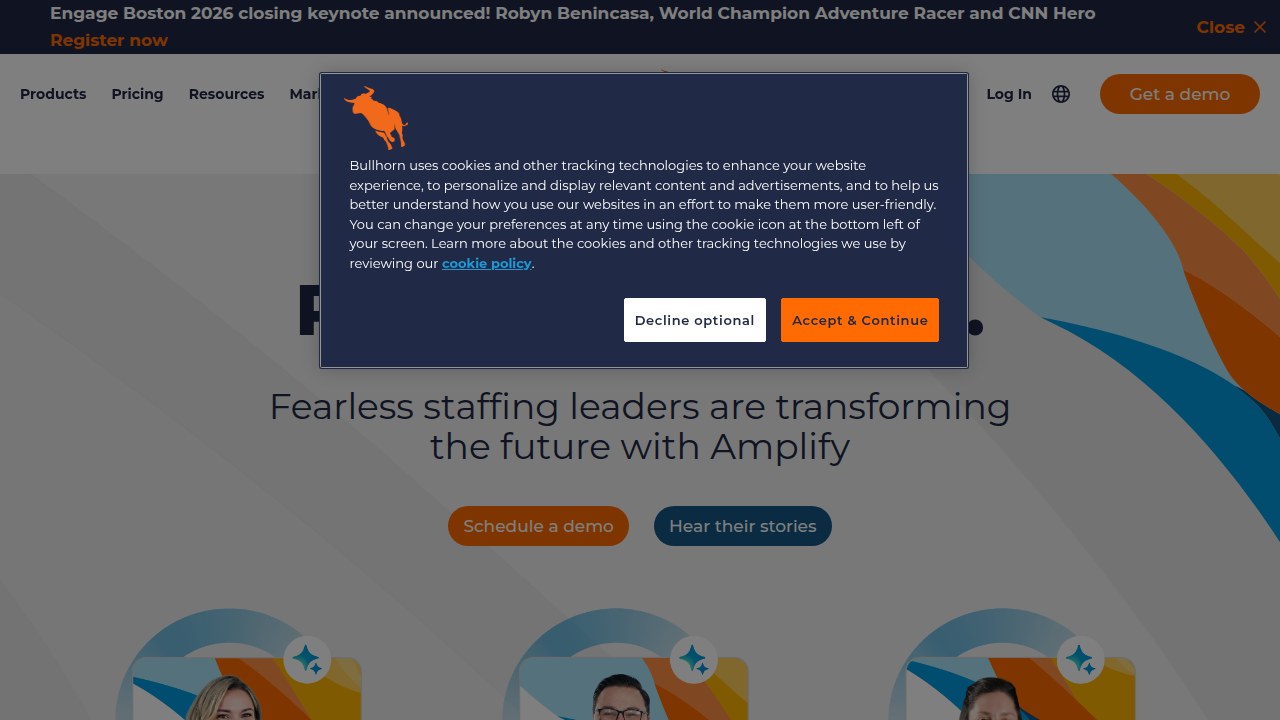 Bullhorn provides recruitment AI tools that help agencies match candidates faster and more accurately.