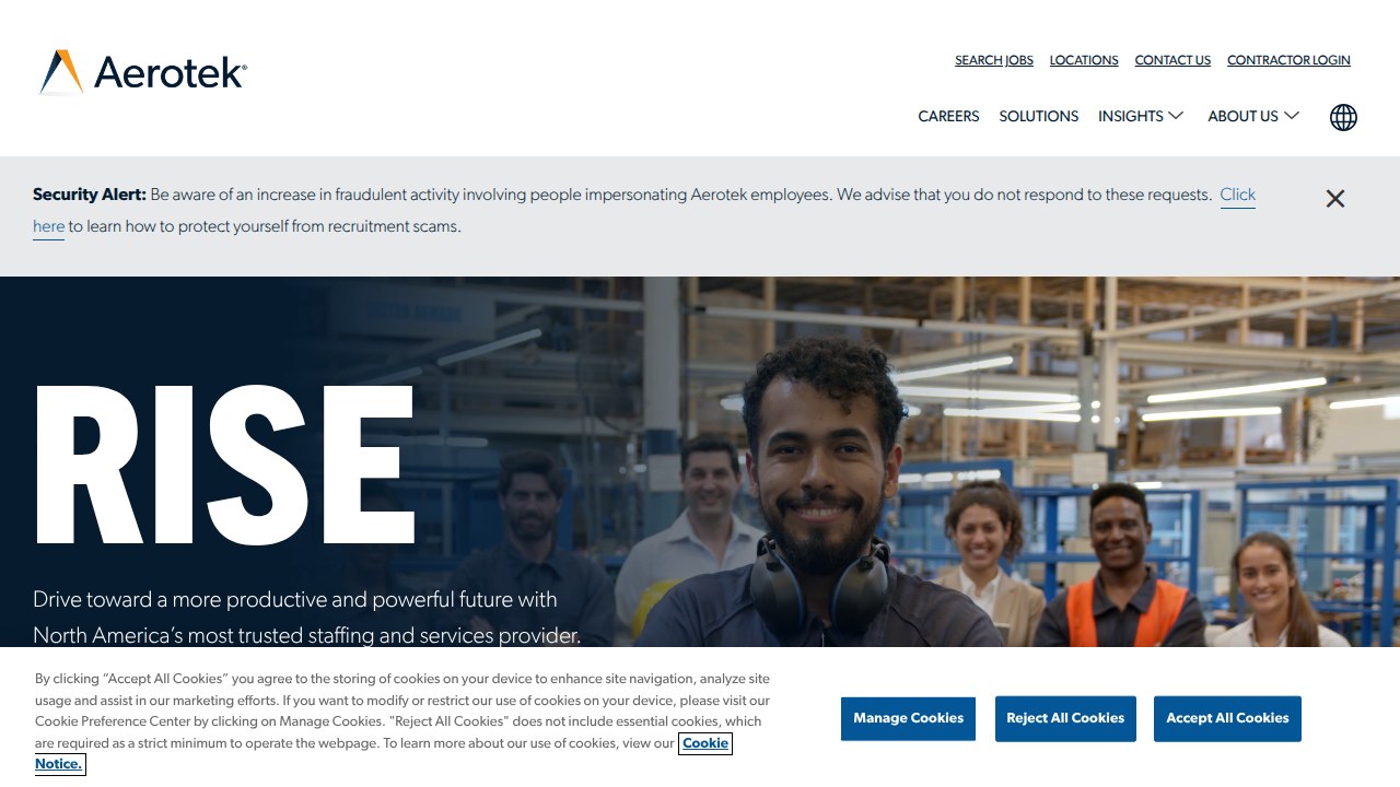 Aerotek is a staffing agency that offers specialized remote and contract placements, adapting to evolving work models.