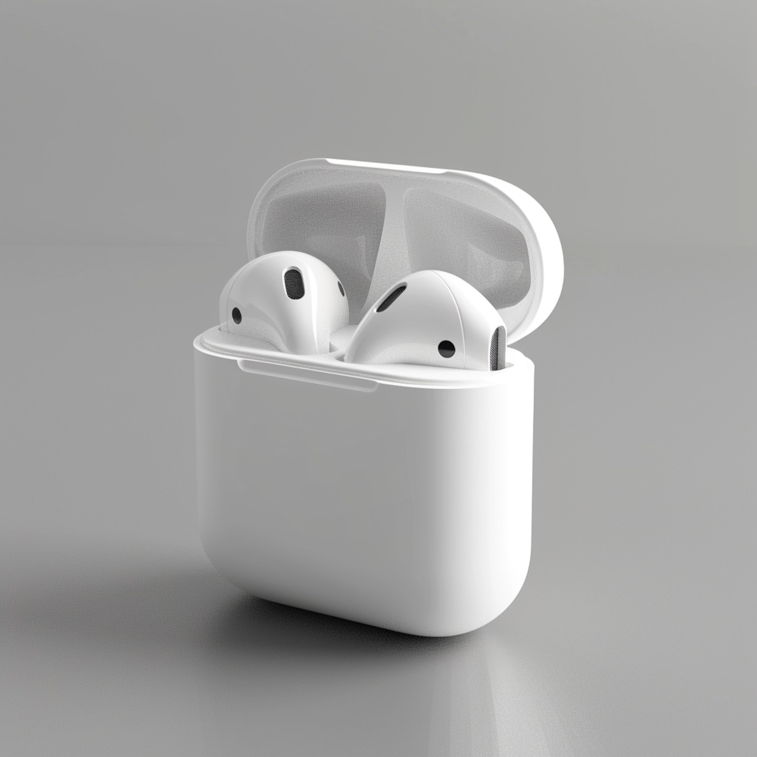 A sales representative engaged in a call, subtly receiving AI-driven suggestions through an earpiece.