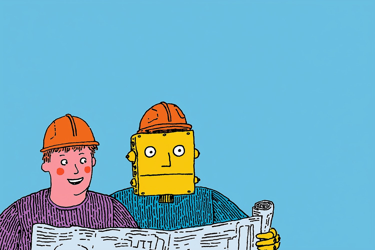 A small sales team efficiently coordinating their schedules and workflows using advanced AI tools.